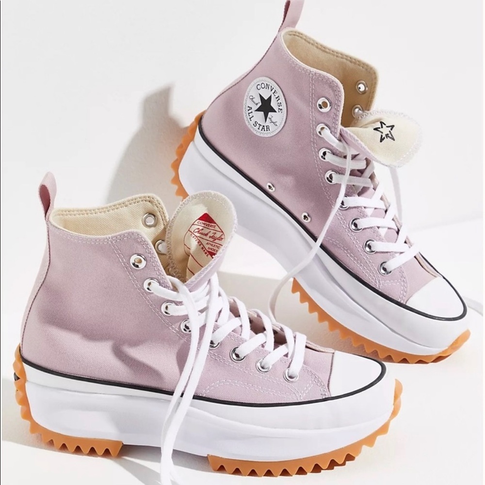 Brand new Converse Run Star Hike Hi Platform Sneakers in Himalayan Salt color